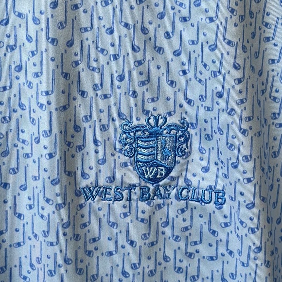 PETER MILLAR SUMMER COMFORT WEST BAY CLUB BLUE GOLF POLO MENS LARGE - Picture 2 of 9